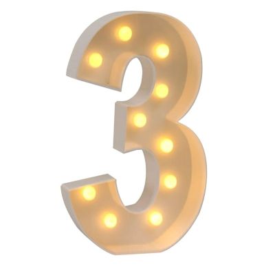 CHSUFBTY DIY Marquee Light Up Numbers for 18th 21th Birthday Decor Mosaic Numbers for Balloons Anniversary Party Foam Board Kit(3,120cm/47in)