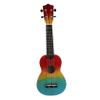 BESTonZON 1set Cartoon Painted Ukulele for Beginners Acoustic Guitar Backpack Rainbow Design Natural Starter Instrument for All Ages view 1