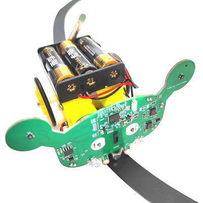 Gearotons Line Following Robot Kit Smart Robot Assembly Project Kit Obstacle Avoidance Robot with Music DIY Kit Educational Robot Toy, Medium