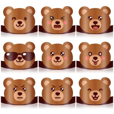 Gersoniel 24 Pcs Party Hats for Kids Paper Headbands Crown for Boys Girls, Birthday Party Decoration Favors(Bear)