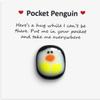 A Little Pocket Penguin Hug,Mini Cute Pocket Penguin Hug Animal Decoration Special Encourage Birthday Wedding Party Valentines Penguin Gift Decoration Animals Toys(Here's a Hug) view 1
