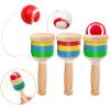 SAYAYA 3 Packs Wooden Catch Ball, Retro Paddle Ball with String Toys for Kids & Adults, Hand Eye Coordination Cup and Ball Game for Outdoor Beach Lawn Party Favors, Family Fun & Education Supplies view 1