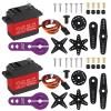 DWEII 2PACK 25KG RC Servo High Torque Servo Motors, Metal Gear, Waterproof, 180 Rotation, Compatible with 1/6-1/12 RC Cars & Robots view 1