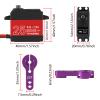 DWEII 2PACK 25KG RC Servo High Torque Servo Motors, Metal Gear, Waterproof, 180 Rotation, Compatible with 1/6-1/12 RC Cars & Robots view 2