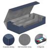 AMAMIA Card Collection Box Gaming Magnetic Deck Case Multifunction Faux Leather TCG Trading Game Holder Organizer Large Capacity Sports Play Blue view 2