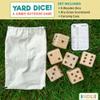 Barcaloo Yardzee Outdoor Family Games, Six 3.5" Giant Wooden Dice Games for Families (Unstained) view 2