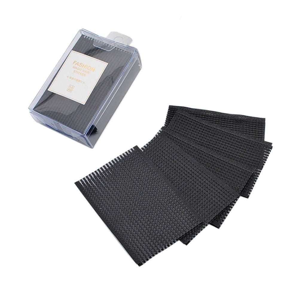 10PCS Black Magic Bangs Hair Pad, Plastic Paste Posts Square Hair Pad, Hair Styling Tool Barber Acessories Hair Holder Barber Grippers Clips and Barrettes