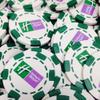 6 Stripe Deluxe Custom Poker Chips, Personalized with Your Logo, Text, or Artwork - 100 Qty. view 2