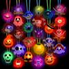 ArtCreativity Halloween Light Up Skull Necklaces - Pack of 26 - Spooky LED Set - Glow Necklaces for Trick or Treat Party Favors - Halloween Decoration Party Supplies view 1