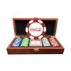 100 Ct. Mahogany Luxury Custom Poker Chip Set - 6 Stripe view 1