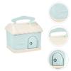 Abaodam 1pc House Shaped Piggy Bank for Boys and Girls Cartoon Coin Container Blue Cute Storage Pot for Coins and Money Encourages Saving Habits for Boy Girl's Rooms view 4