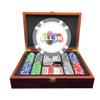 200 Ct. Mahogany Luxury Custom Poker Chip Set - 8 Stripe view 1