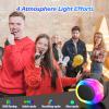 Karaoke Machine for Adults,Portable Bluetooth Speaker with Two Wireless Microphones and Dynamic Lights,Support TF/USB/AUX,Birthday Gifts for Girls/Boys/Men/Women/Family Home Party view 3