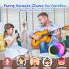 Karaoke Machine for Adults,Portable Bluetooth Speaker with Two Wireless Microphones and Dynamic Lights,Support TF/USB/AUX,Birthday Gifts for Girls/Boys/Men/Women/Family Home Party view 4