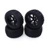 4Pcs 1/10 RC Truck Rubber Tire Wheel Tyre Alloy Wheel Rims Replacement Tire for ZD Racing Buggy Crawler Car RC Model Parts Modification Accessories view 3