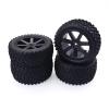 4Pcs 1/10 RC Truck Rubber Tire Wheel Tyre Alloy Wheel Rims Replacement Tire for ZD Racing Buggy Crawler Car RC Model Parts Modification Accessories view 4