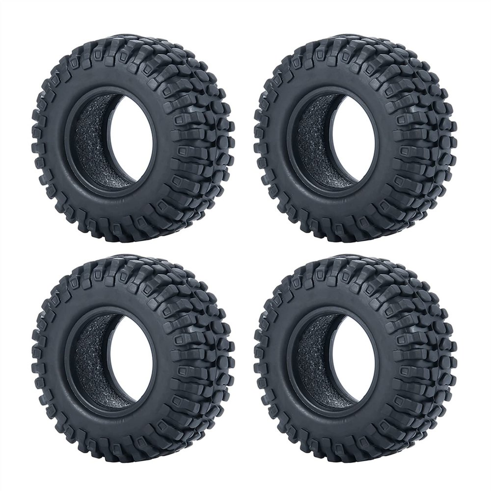 4Pcs 1.0" Soft Rubber Wheel Tires 50 * 20mm 54 * 24mm for Axial SCX24 90081 Deadbolt AXI00001 AXI00002 1/24 RC Crawler Car Modification Accessories (Color : 50mmm)