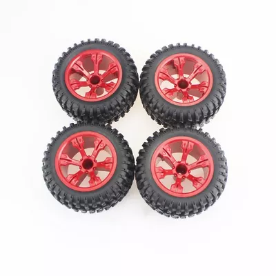 1:12 Off-Road Car Wheel Rims RC Rubber Car Tires for WLtoys 12428 WLtoys 12427 RC Toy Accessory Modification Accessories (Color : 1)