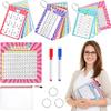 31 Pcs Multiplication Flash Cards Times Table Flash Cards, Math Problems from Easy to Hard, Multiplication Chart with 2 Dry Erase Markers 3 Rings Math Flashcards view 1