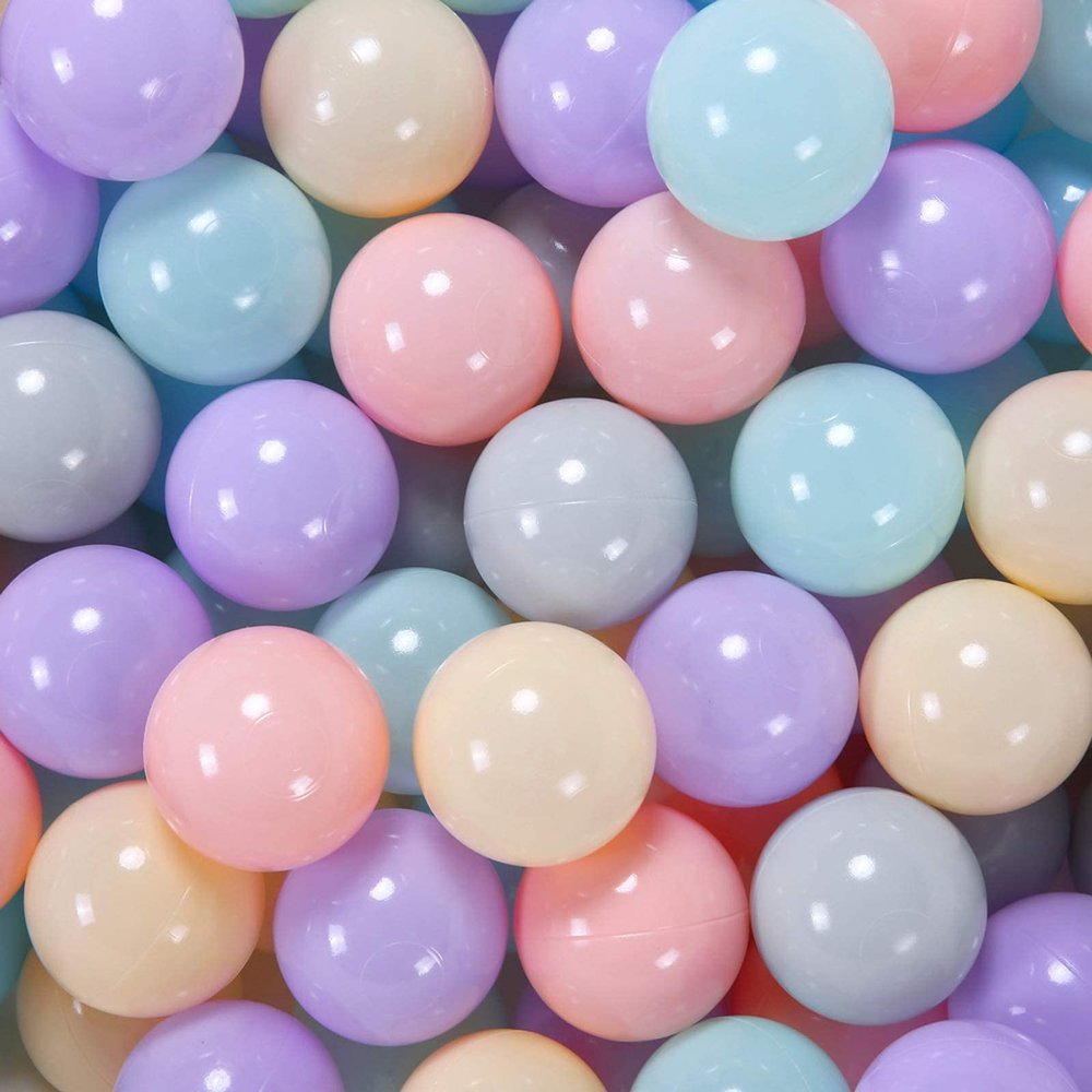 GOGOSO Macaron Ball Pit Balls 50 Pack - Enhance Decor and Enjoy Playtime Phthalate Free BPA Free