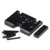 1/10 Carbon LCG Chassis Kit with Molded Bed Sliders Delrin Skid Plate Dual Servo Mount for SCX10 AR44 AR45 Capra F9 TRX4 Axle Gspeed V4 Chassis GS-FS Chassis G-Shot Chassis (Skid Plate Black) view 1