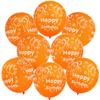 30Pcs Orange Birthday Balloons 12In Printed Latex Balloons with "Happy Birthday"for Kids Birthday Party Decoration view 1