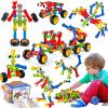 Kids STEM Building Toys for 3 4 5 6 7 8+ Year Old Boy Girl Birthday Gift, 125 Pcs Preschool Classroom Educational Building Blocks Stem Kits Activities Ages 3-5 4-8 5-7 6-8 Engineering Creative Games view 1