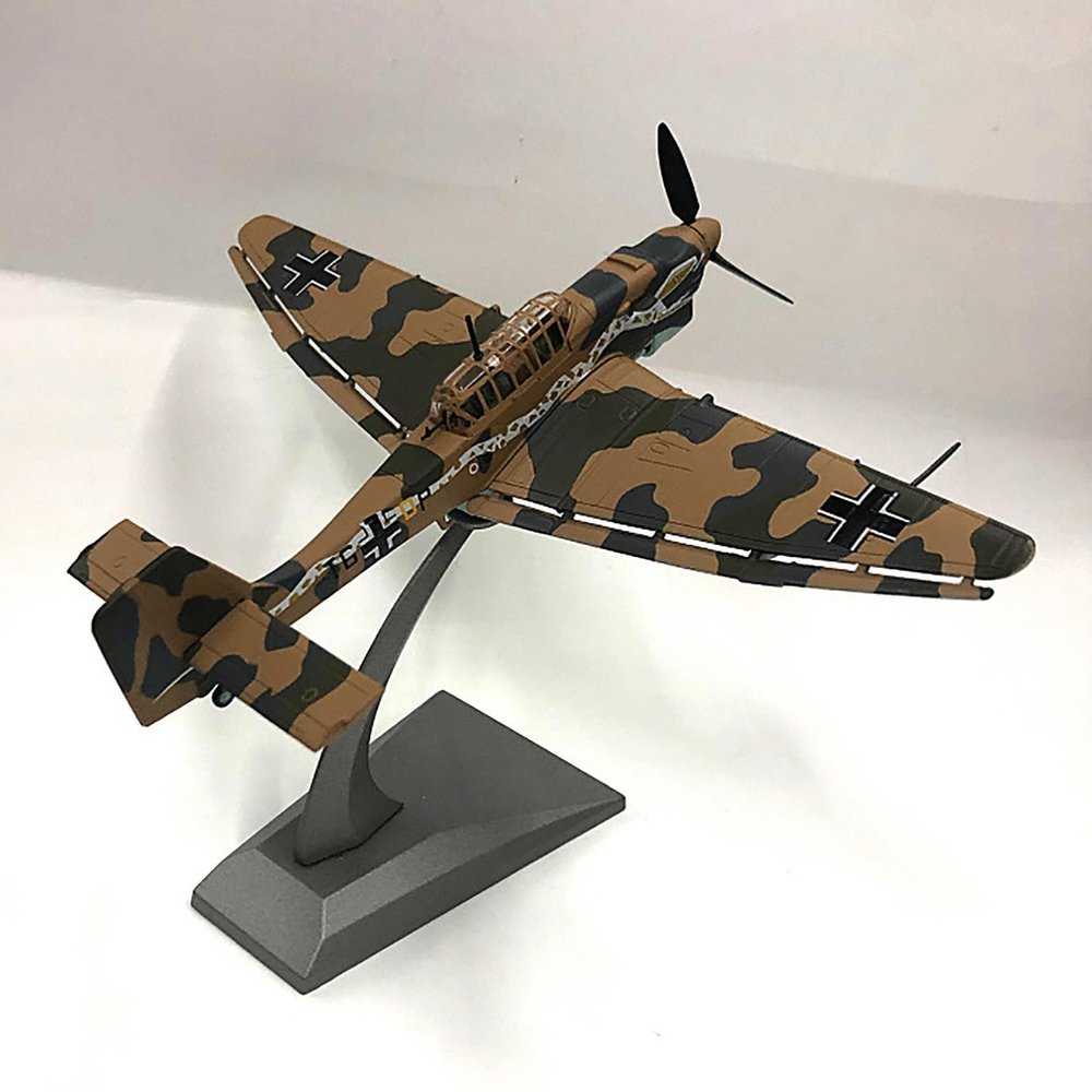 GeRRiT 6.1 1/72 Scale German Ju-87 Fighter Model Airplane Aircraft Model Jet Collectibles Diecast Plane Model for Collection Gift Ornament