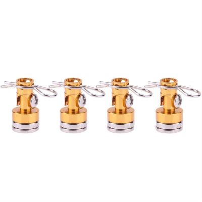 4pcs Body Posts Magnet Invisible Fixed Mount with Clip for 1/10 for Axial SCX10 TRX4 D90 D110 for HSP Drift Sakura for Redcat Modification Accessories (Color : Orange)