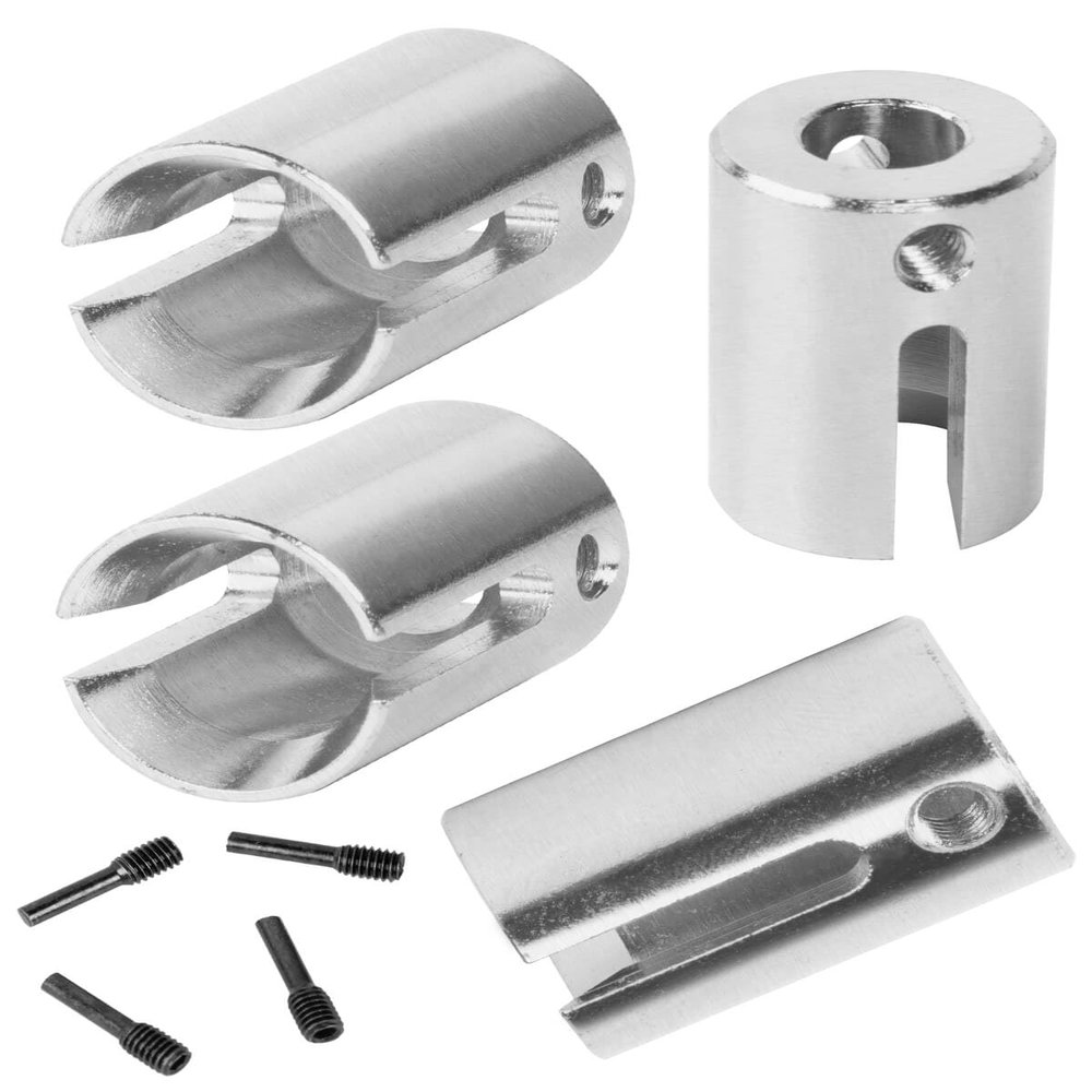 RCMYou Hard Steel Drive Cup Front & Rear Upgrades Part for 1/10 E-Revo 2.0 vxl,4pcs Hard Steel Drive Cup Front & Rear,Silver