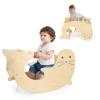 Olakids Climbing Arch for Toddlers, 3 in 1 Kids Wooden Rocking Horse Toy Climber Rocker Play Table, Baby Pikler Montessori Indoor Activity Climb Gym Playground Gift for Boys Girls view 1