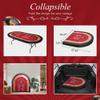 LUCKYERMORE 91" Poker Table Foldable 10 Players Folding Poker Tables for Texas, Card Games,Casino Table with Cup Holder for Blackjack Board Game with Padded Rails, Red Felt Surface view 2