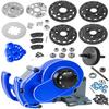 RCarmubWow RC Transmission Complete Upgrades Part for 1/10 Slash 2WD(VXL),Rustler 2WD(VXL),Stampede 2WD(VXL),Bandit 2WD(VXL),Alloy Aluminum Gearbox,Replace #3695,Navy Blue &Titanium view 1