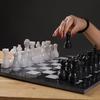 12 Inch Luxury Marble Chess Set  Chess Boards for Adults  Classic Chess Sets for Adults with Handcrafted Stone Board & Marble Chess Pieces  Ideal for Home Decor (Black & White) view 2