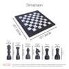 12 Inch Luxury Marble Chess Set  Chess Boards for Adults  Classic Chess Sets for Adults with Handcrafted Stone Board & Marble Chess Pieces  Ideal for Home Decor (Black & White) view 3