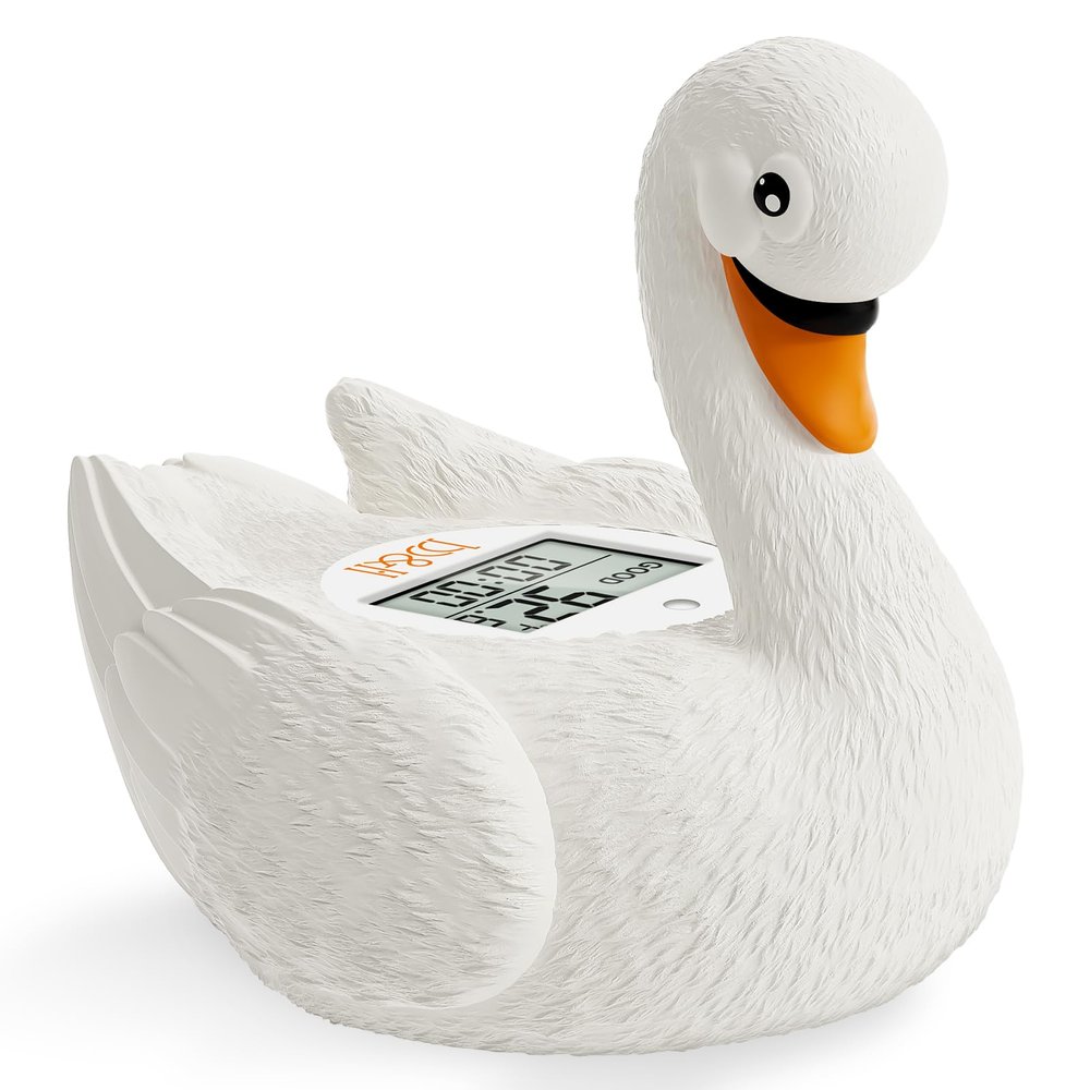 b&h Baby Bath Thermometer, Swan Digital Infant Bathtub Thermometer - Reliable Temperature Readings - Easy to Read Screen - Waterproof, Safe Floats in Water Toy, Newborn Must Haves