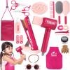 GAGAKU Pretend Hair Salon Toys for Girls,Pretend Makeup for Toddlers Dress Up Beauty Salon Set Stylist Kit with Hair Dryer Apron Curling Flat Scissors Accessories Girl Gifts view 1
