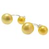 New Natural Button Pearl Earring for Women Wedding 925 Sterling Silver Jewelry Double Pearl Earring (Yellow) view 1
