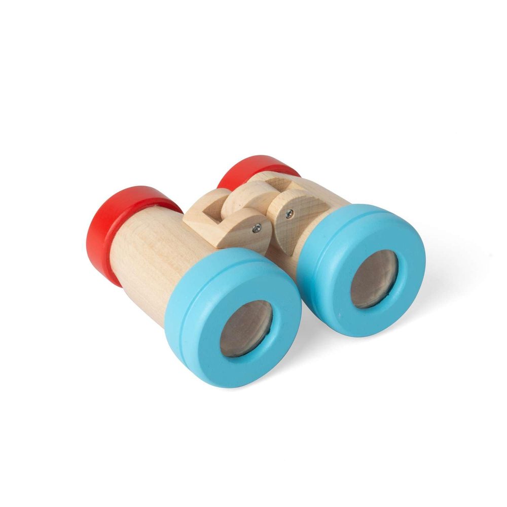 Bigjigs Toys Wooden Binoculars - Children's Role Play Toy, Kids Explorer Sets, Sustainable Gifts for Toddlers, Made from Eco Friendly Wood, Age 18 Months Old +