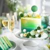 BOUBONI 48 Pcs Cake Topper Decorations - Balloon Cupcake Toppers, Foam Balls for Birthday Party Wedding Cake Decorating (Green, Light Green, White, Gold) view 3
