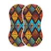 GOODOLD Ethnic Print Muslin Baby Burp Cloths - Super Absorbent and Soft Burping Rags - Cotton Burp Clothes Set for Boys and Girls, 2 Pack view 1