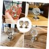Abaodam 2pcs Chic Mini Crystal Globe Model Creative Desktop Adornment for Home Office Store Decor Unique Geographic Ornament view 2