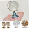 Abaodam 2pcs Chic Mini Crystal Globe Model Creative Desktop Adornment for Home Office Store Decor Unique Geographic Ornament view 3