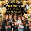 We Appreciate You Thank You Decorations Black & Gold Thank You Banner Backdrop Employee & Staff Appreciation Gifts for Pastor, Teacher, Doctor & Retirement Party Decor view 2