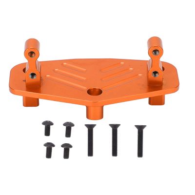 Aluminum Alloy Steering Servo Mount Base for Losi LMT Truck, Lightweight, Innovative RC Car Parts(Orange)
