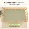 2-Pack Waterproof Baby Crib Sheets for Boys, Girls - 52x28 Viscose Derived from Bamboo Toddler Bed Sheet Neutral, Fitted Crib Mattress Protector Cover for Baby Bedding, Soft & Gentle (Oregano) view 4