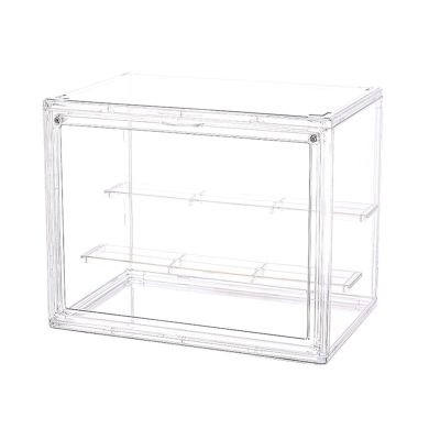 BestAlice Clear Display Case for Figures, Display Stand Acrylic Display Box Acrylic Display Box Acrylic Risers Display Stand Acrylic Tiered Stand, Figure Stand Display Rack Tiered Shelf (Clapboard-s)