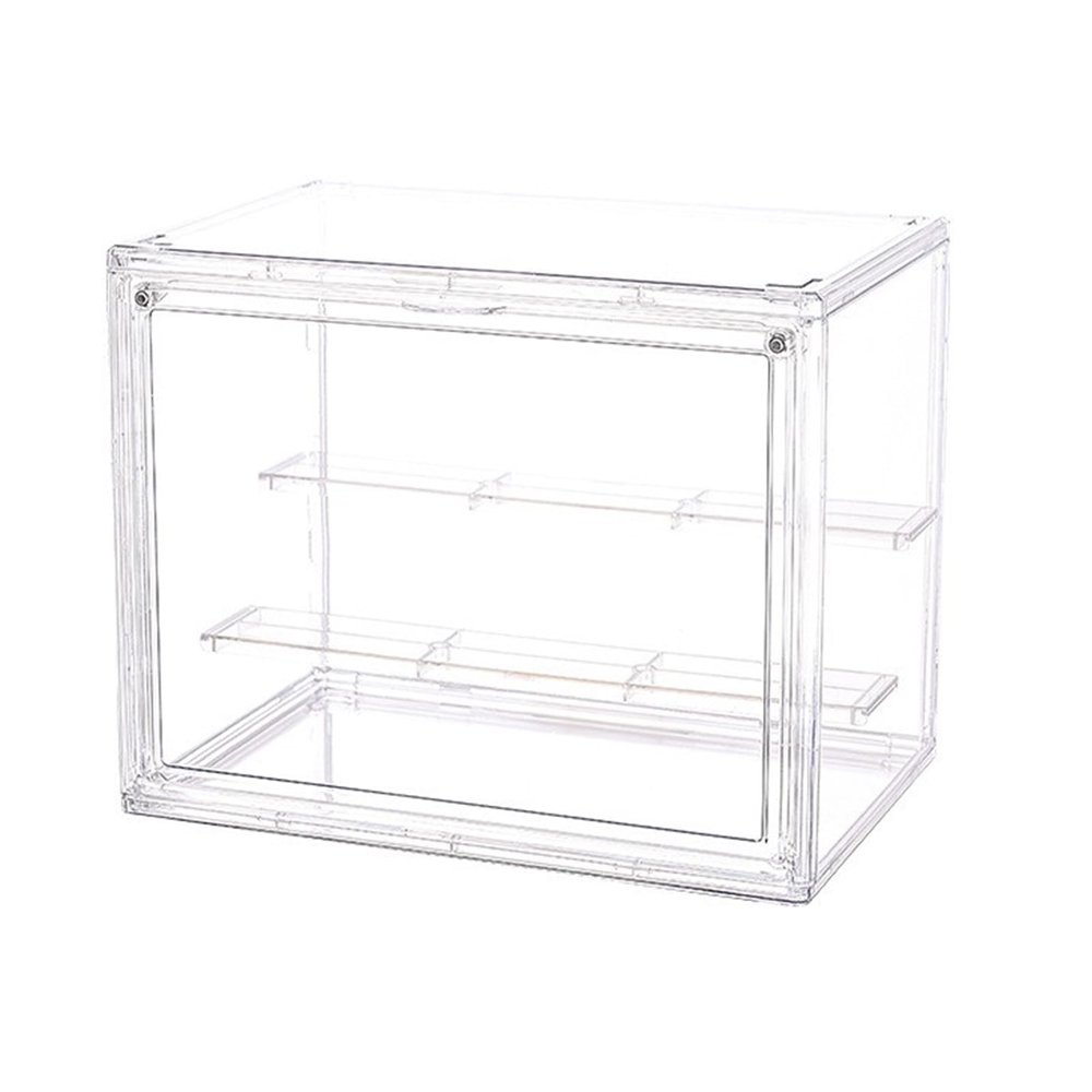 BestAlice Clear Display Case for Figures, Display Stand Acrylic Display Box Acrylic Display Box Acrylic Risers Display Stand Acrylic Tiered Stand, Figure Stand Display Rack Tiered Shelf (Clapboard-s)