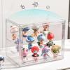 BestAlice Clear Display Case for Figures, Display Stand Acrylic Display Box Acrylic Display Box Acrylic Risers Display Stand Acrylic Tiered Stand, Figure Stand Display Rack Tiered Shelf (Clapboard-s) view 3