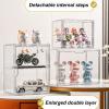 BestAlice Clear Display Case for Figures, Display Stand Acrylic Display Box Acrylic Display Box Acrylic Risers Display Stand Acrylic Tiered Stand, Figure Stand Display Rack Tiered(No partition-M) view 3